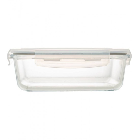 Pote 1L Retangular Hermético Borossilicato Transparente